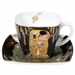 Tasse café "Le Baiser" en porcelaine - Klimt (25cl)