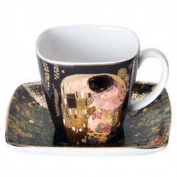 Tasse expresso "Le Baiser" en porcelaine - Klimt (10cl)