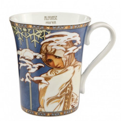 Mug "Hiver 1900" en porcelaine - Alphonse Mucha