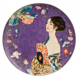 Assiette murale "La Dame à l'éventail" - Klimt (Ø36cm)