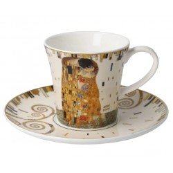 Tasse expresso "Le Baiser" en porcelaine - Klimt (10cl)